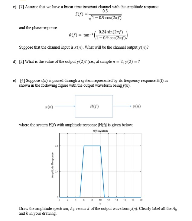 Solved Question 2 (25) Consider a discrete time cosine wave | Chegg.com