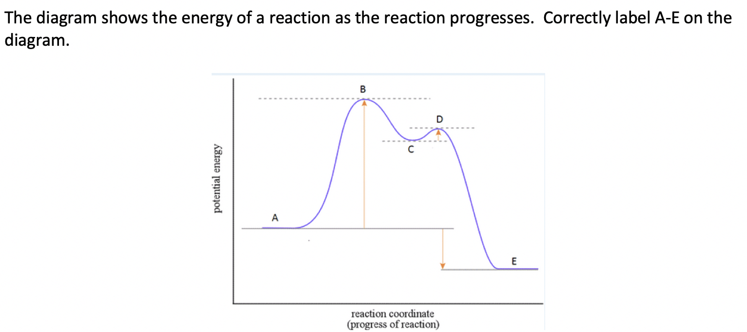 Solved The diagram shows the energy of a reaction as the | Chegg.com