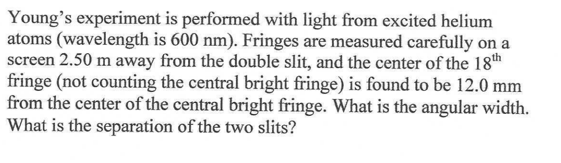 in young's experiment the wavelength of red light is 7.5