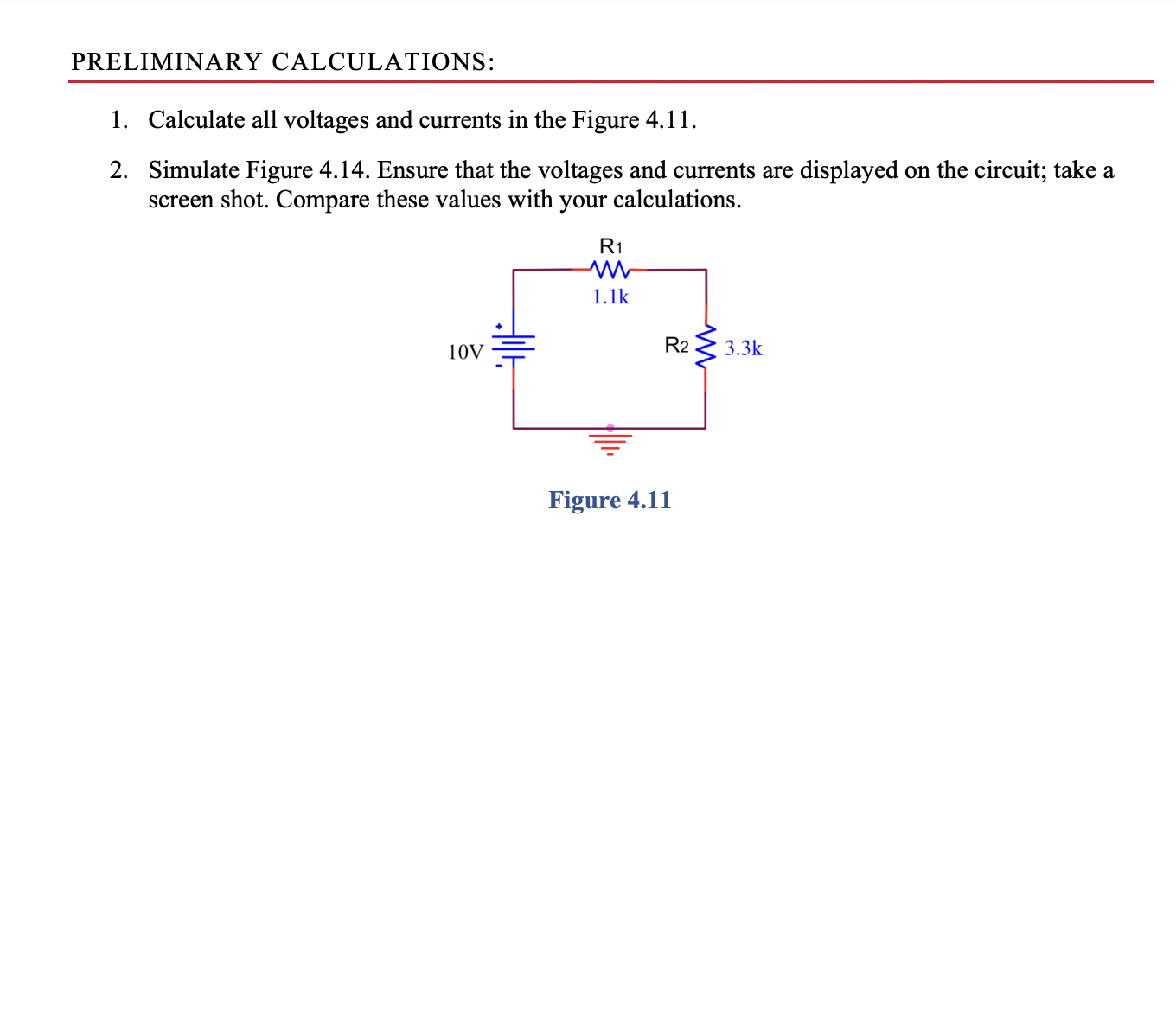 Solved 1. Calculate all voltages and currents in the Figure | Chegg.com