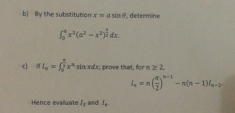 Solved B By The Substitution X A Sin 0 Determine Sax Chegg Com