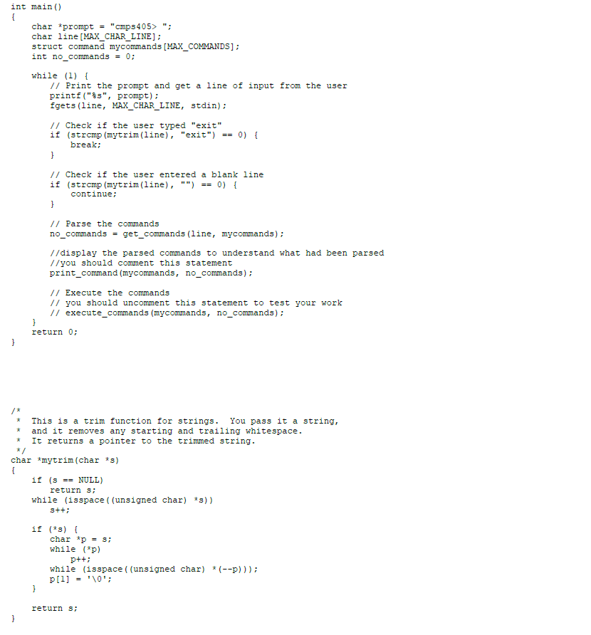 In the skeleton of the given code, you need to code | Chegg.com