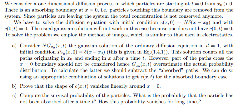 We consider a one-dimensional diffusion process in | Chegg.com