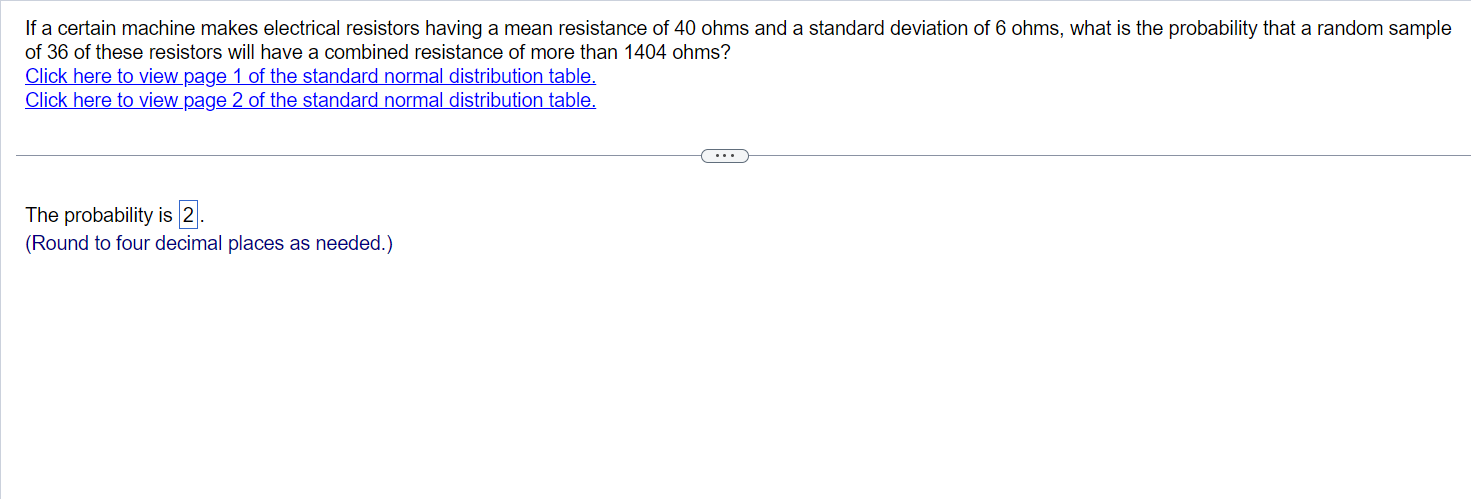 Solved If a certain machine makes electrical resistors | Chegg.com