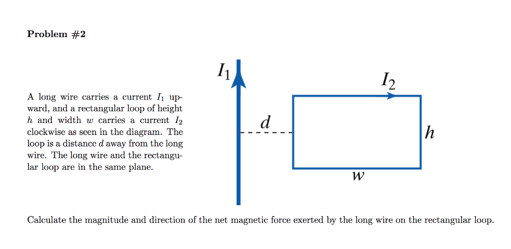 Solved Problem #2 A Long Wire Carries A Current I Up- Ward, 