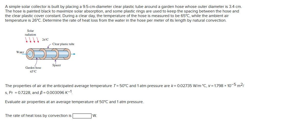 Solved A simple solar collector is built by placing a | Chegg.com