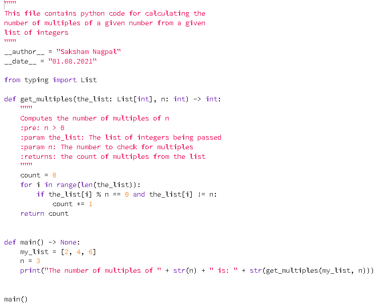 Solved Consider the following Python code, which is a | Chegg.com
