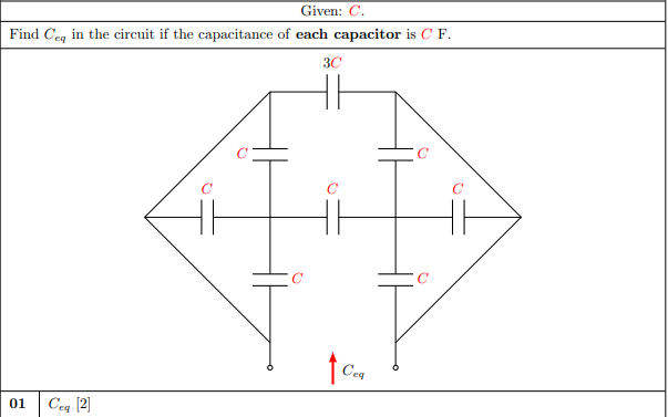 Solved Given: C. Find Ceq in the circuit if the capacitance | Chegg.com
