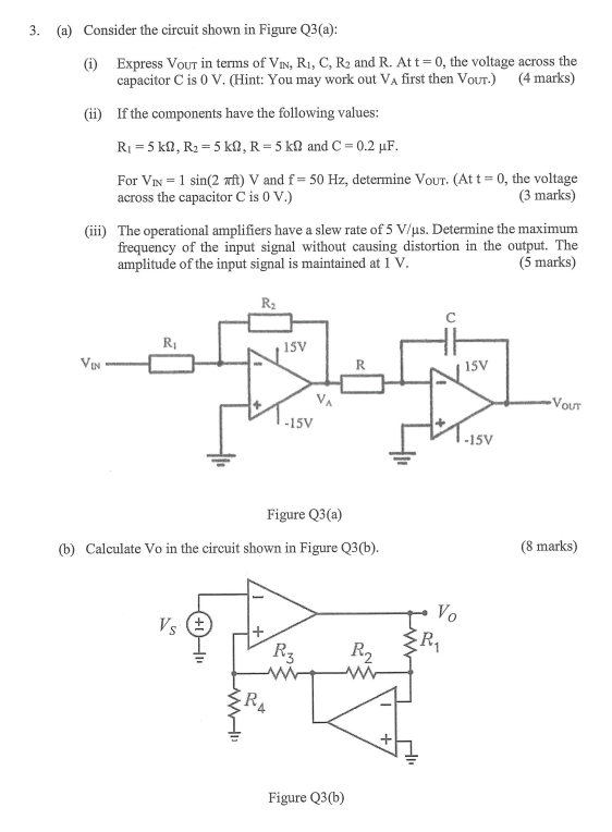 Solved (a) Consider The Circuit Shown In Figure Q3(a): (i) | Chegg.com