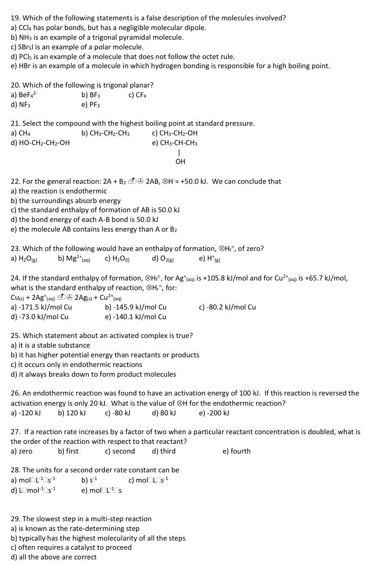 Solved 19. Which of the following statements is a false | Chegg.com