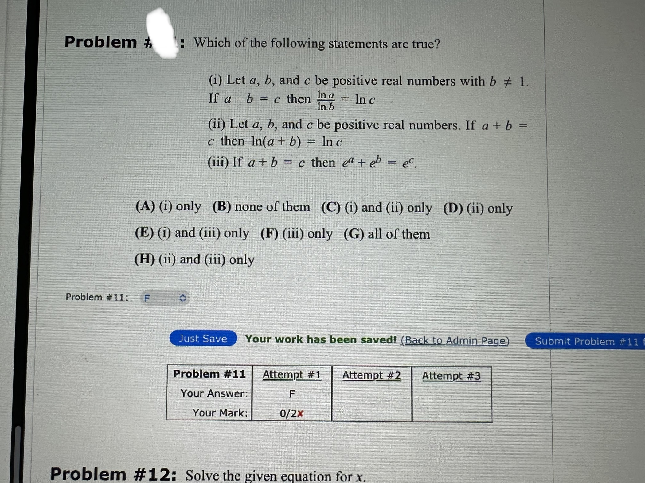 Solved Problem \# : Which of the following statements are | Chegg.com