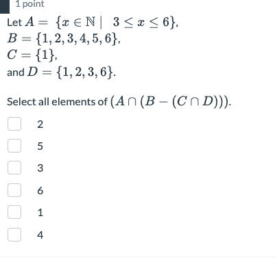 Solved 1 point | Chegg.com