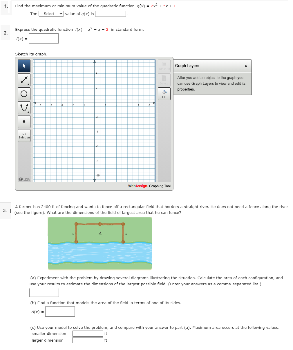 Solved 1. Find the maximum or minimum value of the quadratic | Chegg.com