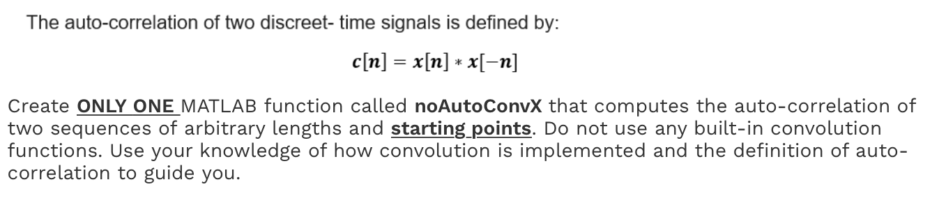 Solved The auto-correlation of two discreet-time signals is | Chegg.com