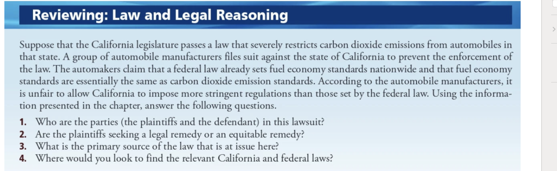 Solved Suppose That The California Legislature Passes A Law | Chegg.com