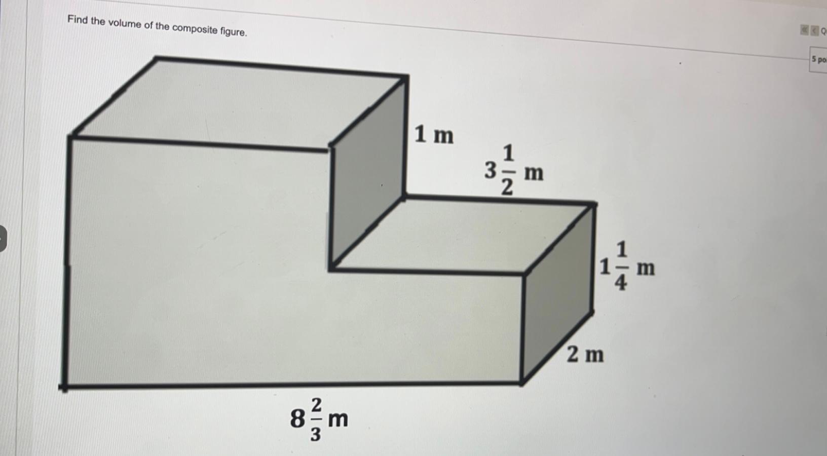 Solved Find the volume of the composite figure. | Chegg.com