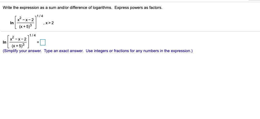 Solved Write the expression as a sum and/or difference of | Chegg.com