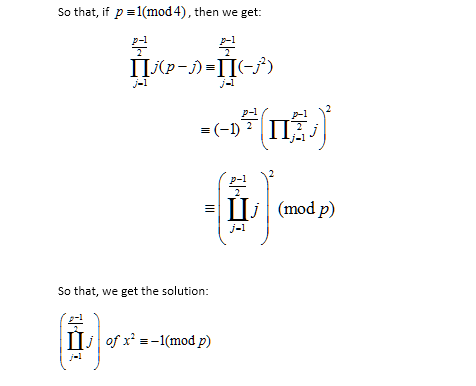 Solved Theorem 4.16 Take P is a prime number, then x²=-1(mod | Chegg.com