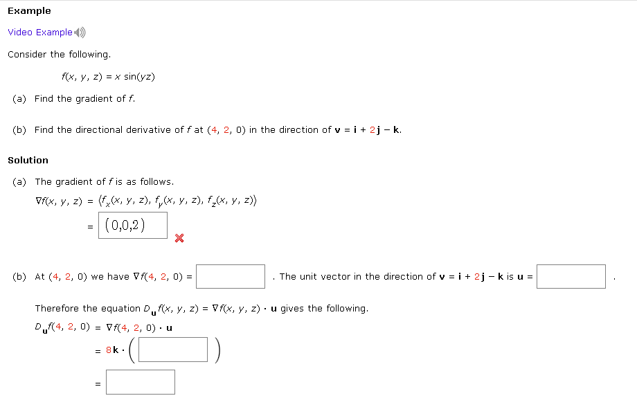 Solved Example Video Example: Consider the following. | Chegg.com