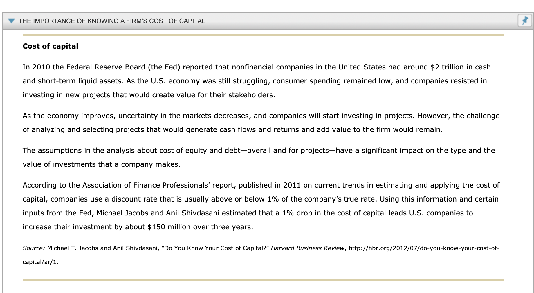 Solved Based on your understanding of the concept of cost of