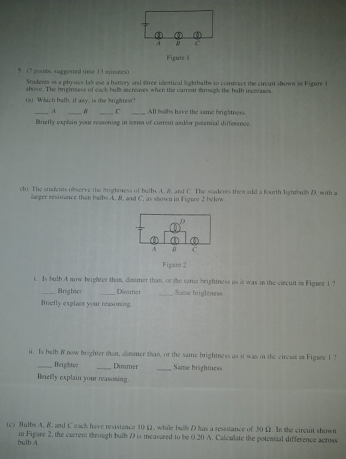 Solved A B C Figure 1 5. 17 points, suggested time 13 | Chegg.com