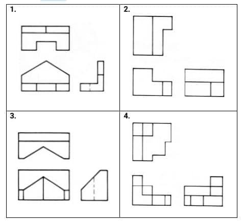 Solved Given the principal views; top view, front view and | Chegg.com