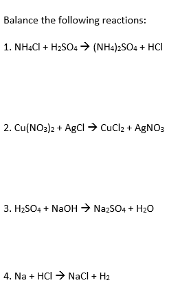 Phản ứng giữa \( \text{NH}_4\text{Cl} \) và \( \text{H}_2\text{SO}_4 \)