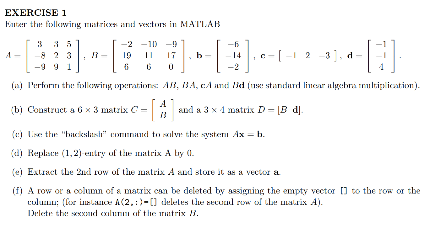 Solved Please solve the following question using the MATLAB | Chegg.com