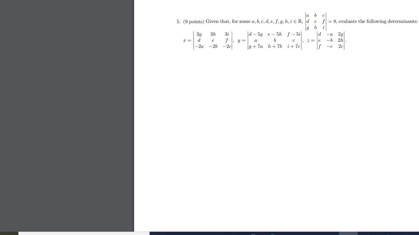 Solved La B с 5. (9 Points) Given That, For Some A, B, C, D, | Chegg.com