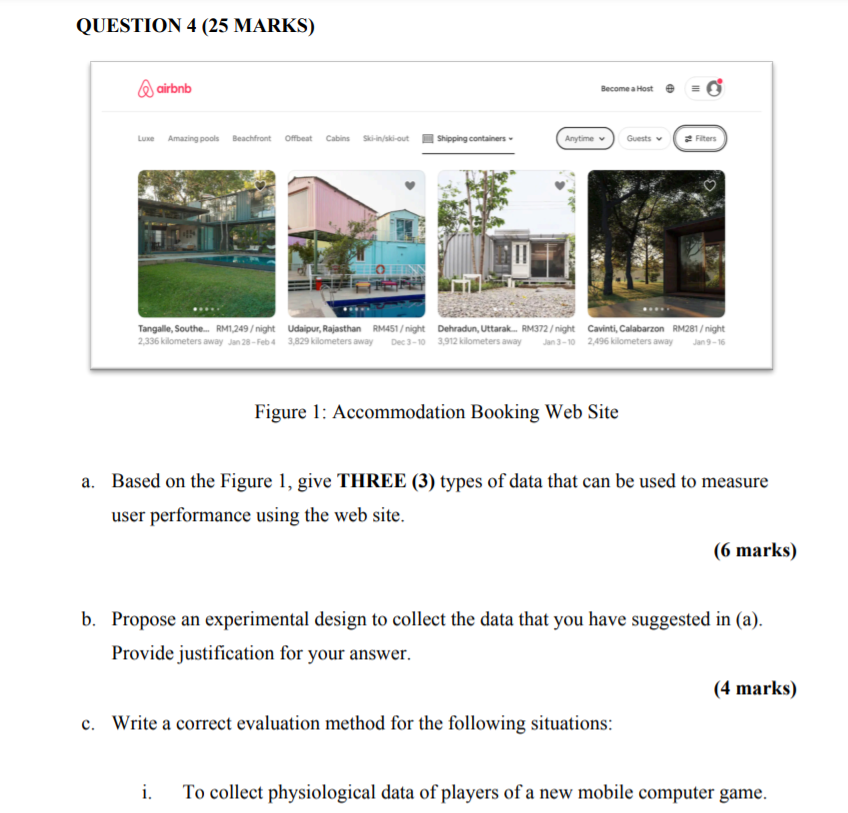 Solved QUESTION 4 (25 MARKS) airbnb Become a Host Luxe | Chegg.com