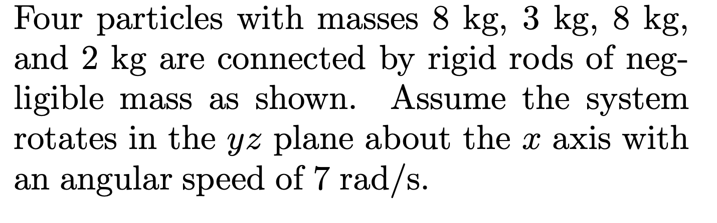 Solved Now assume the system rotates in the xy plane about | Chegg.com