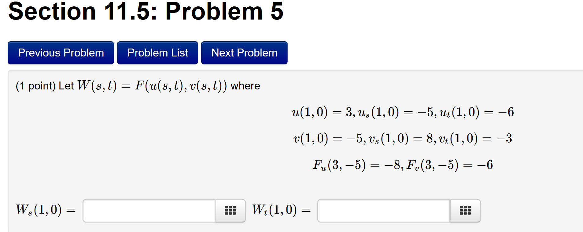 Solved Section 11 5 Problem 5 Previous Problem Problem List Chegg Solved Section 11 5 Problem 5 Previous Problem Problem List Chegg