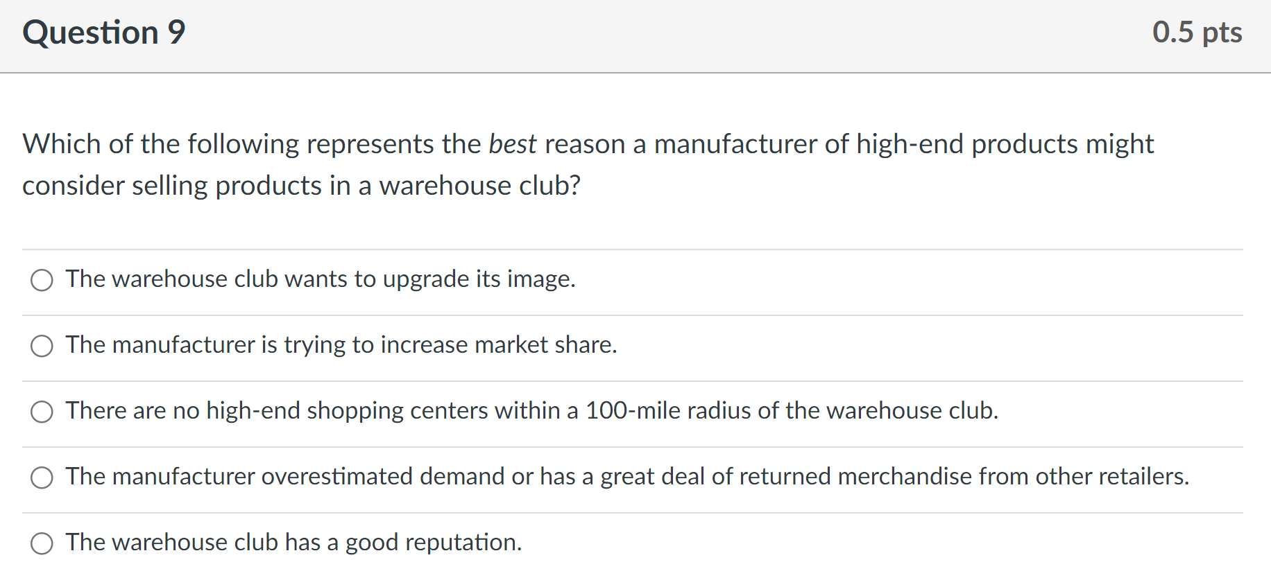Solved Which of the following represents the best reason a