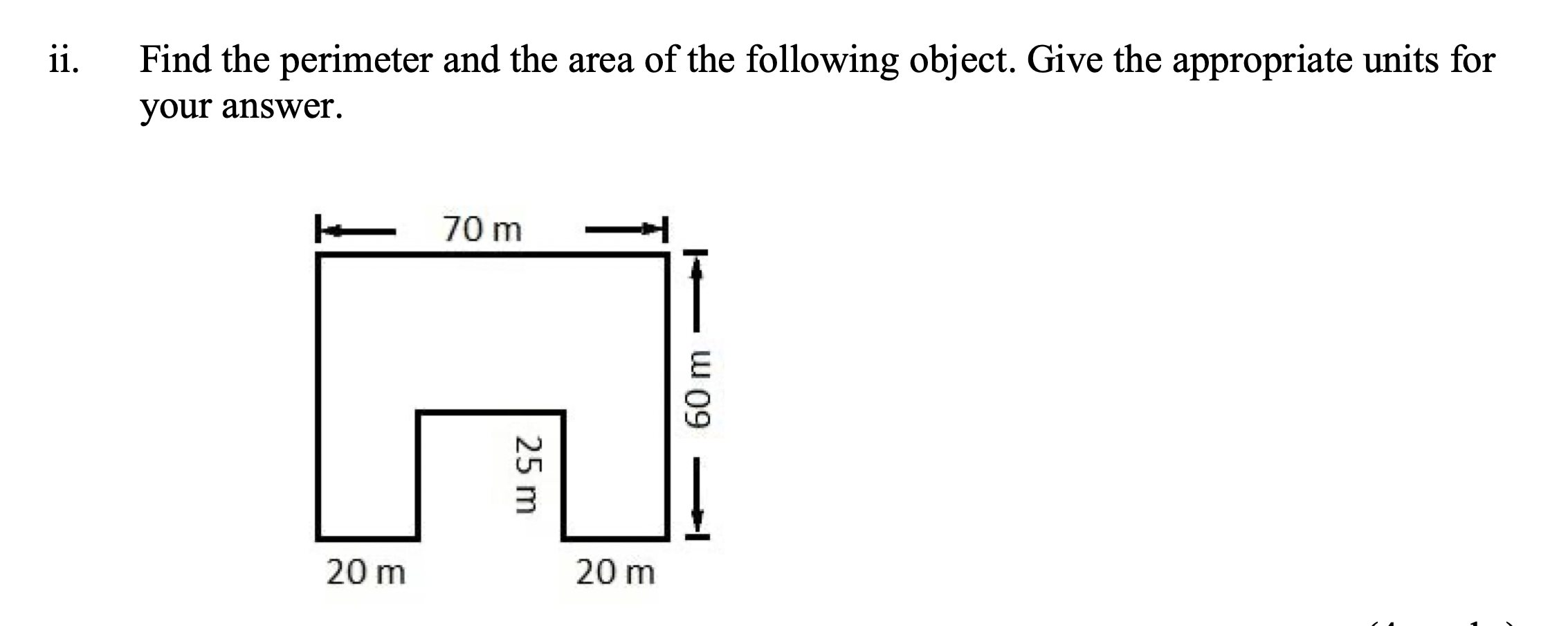 Solved ii. Find the perimeter and the area of the following | Chegg.com