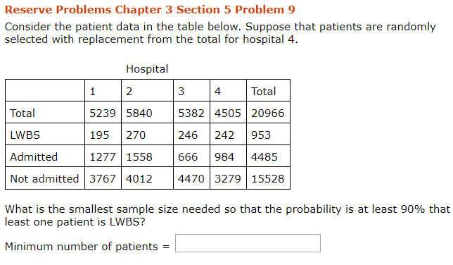 Solved Reserve Problems Chapter 3 Section 5 Problem 9