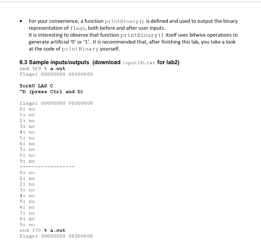 6 Problem E1 bits as Boolean flags 6.1 Specification | Chegg.com