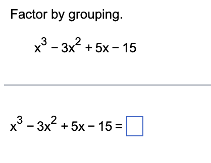 factor by grouping x 3 5x 2 3x 15