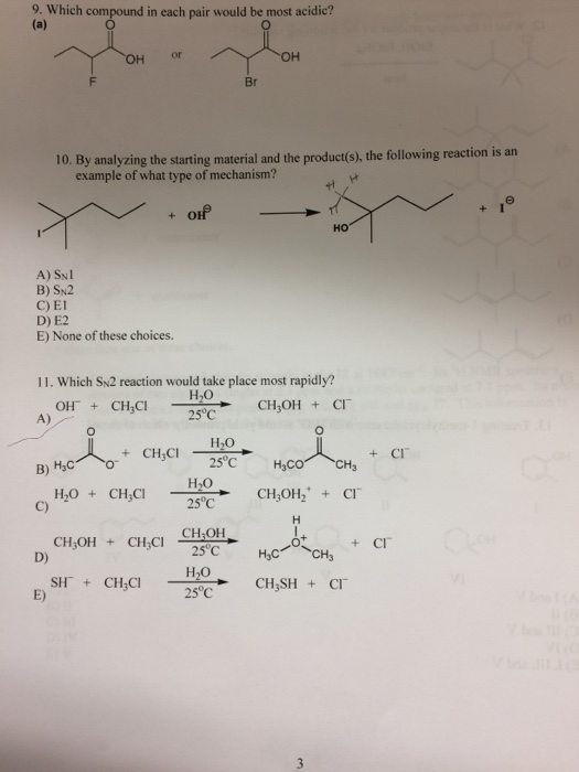 Solved Which compound in each pair would be most acidic? By | Chegg.com