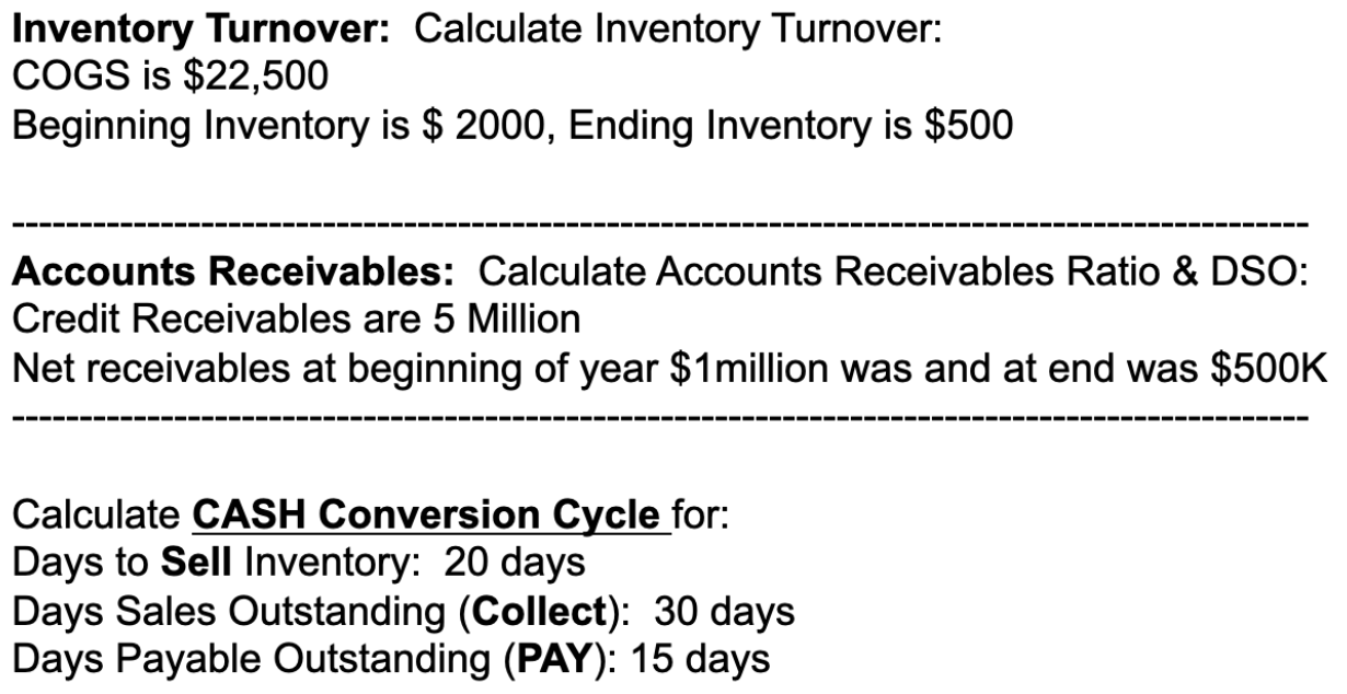 [Solved] Inventory Turnover Calculate Inventory Turnover