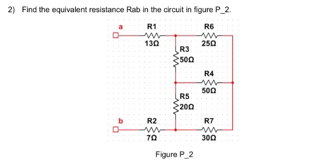 Solved 2) Find the equivalent resistance Rab in the circuit | Chegg.com