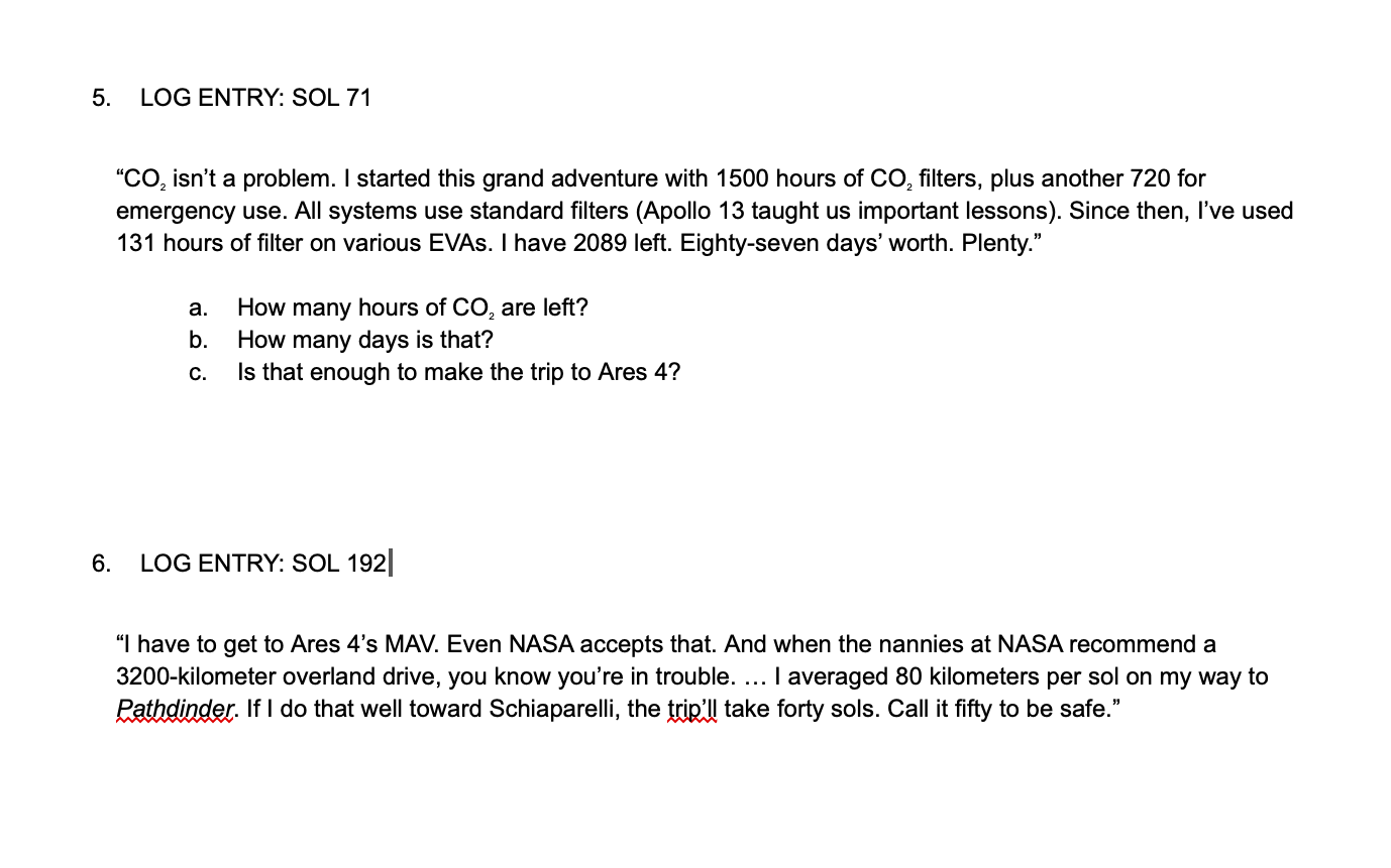 5. LOG ENTRY: SOL 71 