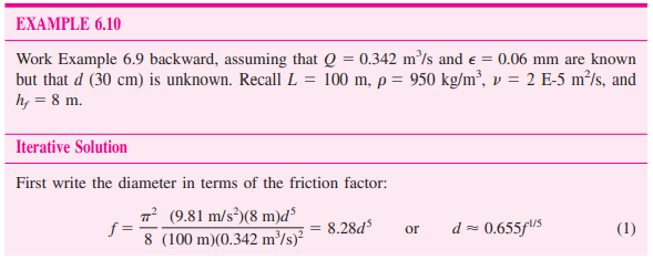 6.73 The Moody chart, Fig. 6.13, is best for finding | Chegg.com