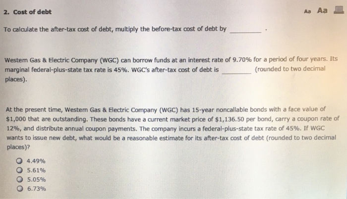 solved-to-calculate-the-after-tax-cost-of-debt-multiply-the-chegg