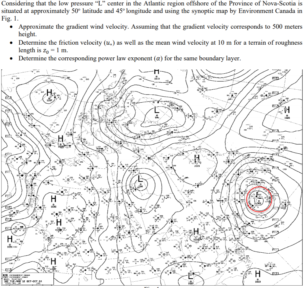 Considering that the low pressure “L”center in the | Chegg.com