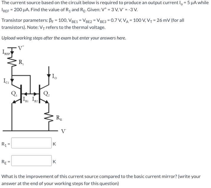 Solved The current source based on the circuit below is | Chegg.com