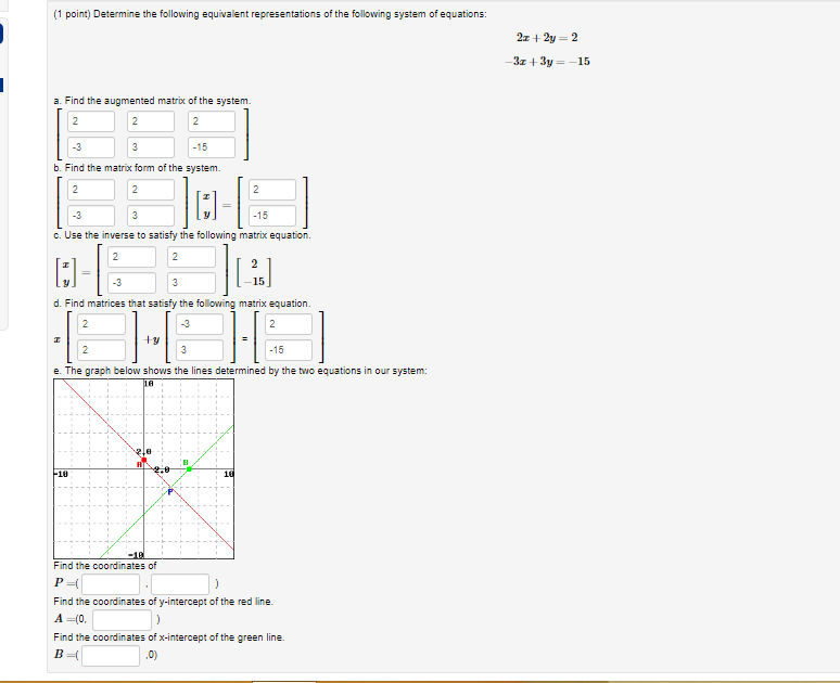 Solved: (1 Point) Determine The Following Equivalent Repre... | Chegg.com