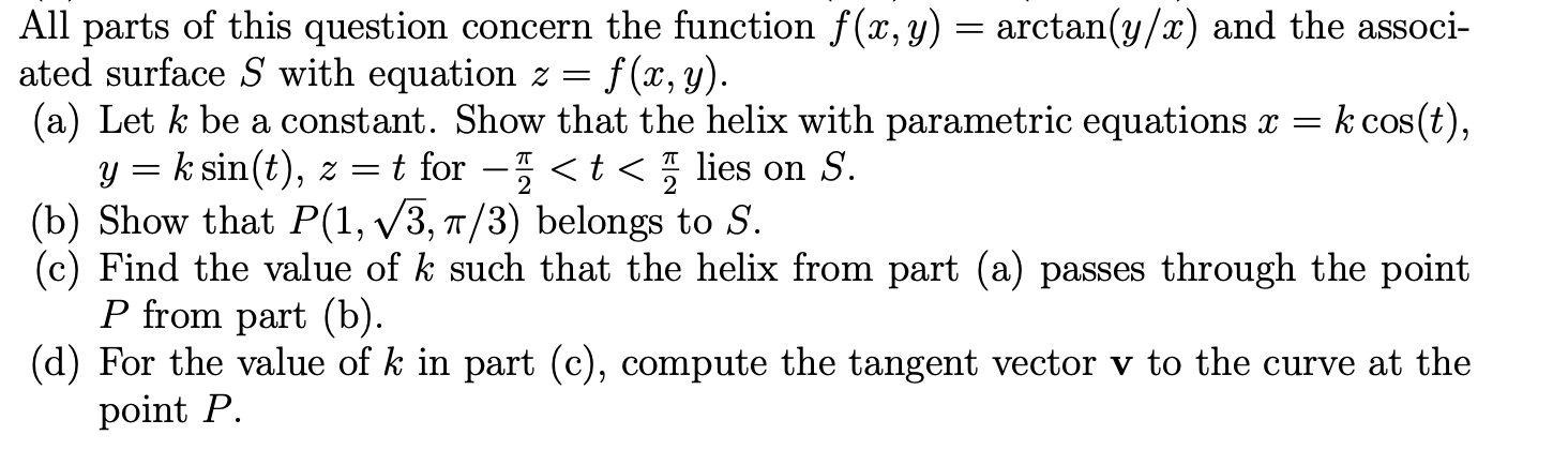 Solved All parts of this question concern the function | Chegg.com
