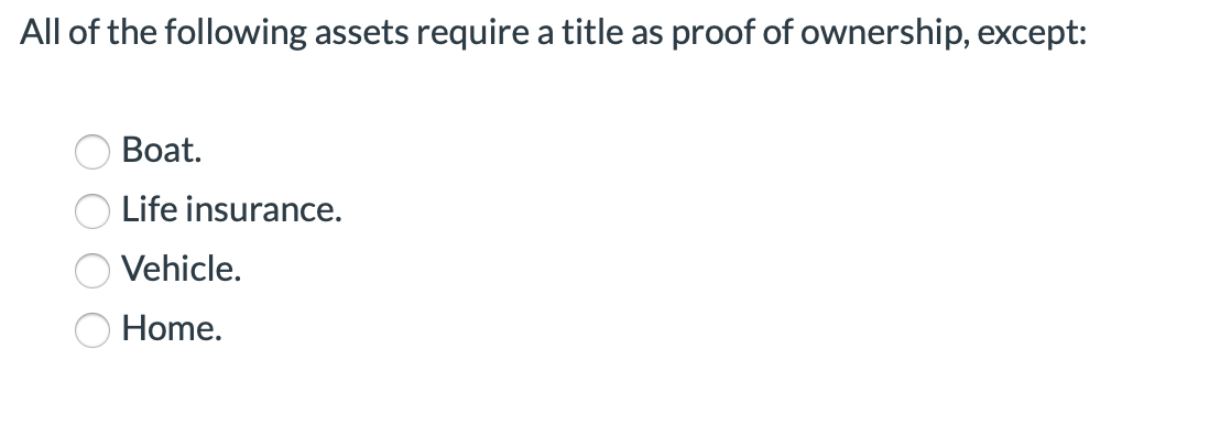 an individual may obtain title by all the following means except