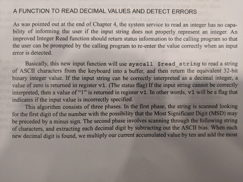 Understanding Read Function A FUNCTION TO READ DECIMAL VALUES AND DETECT ERRORS | Chegg.com