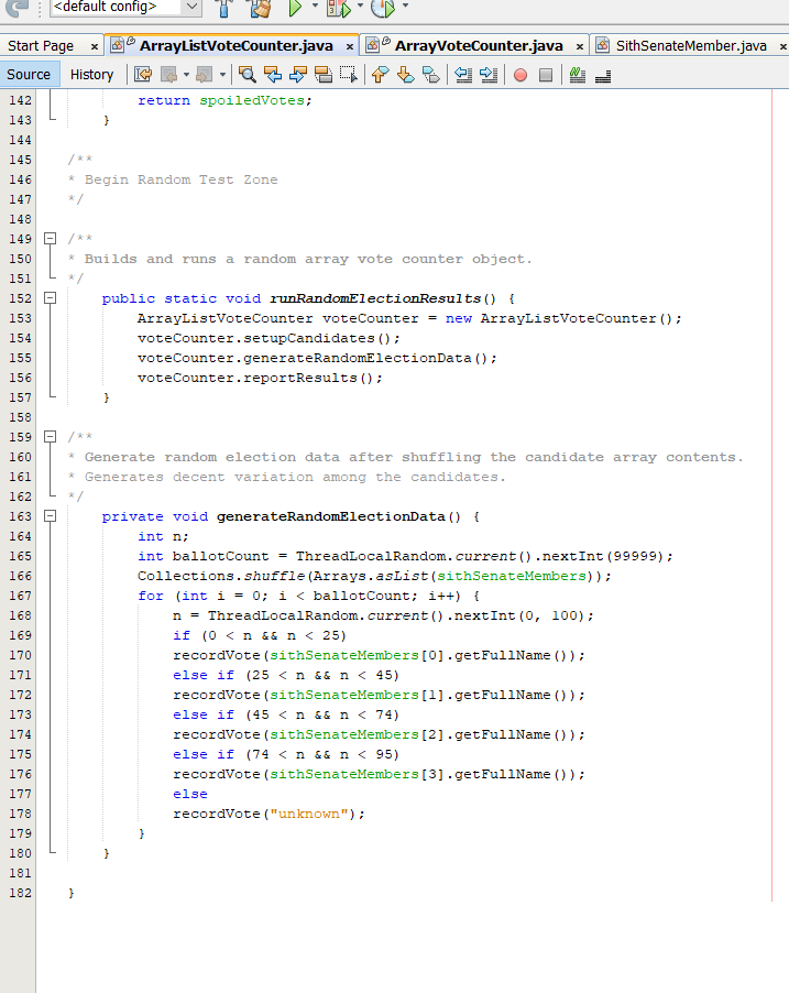 I only need help on ArrayListVoteCounterTest.java on | Chegg.com